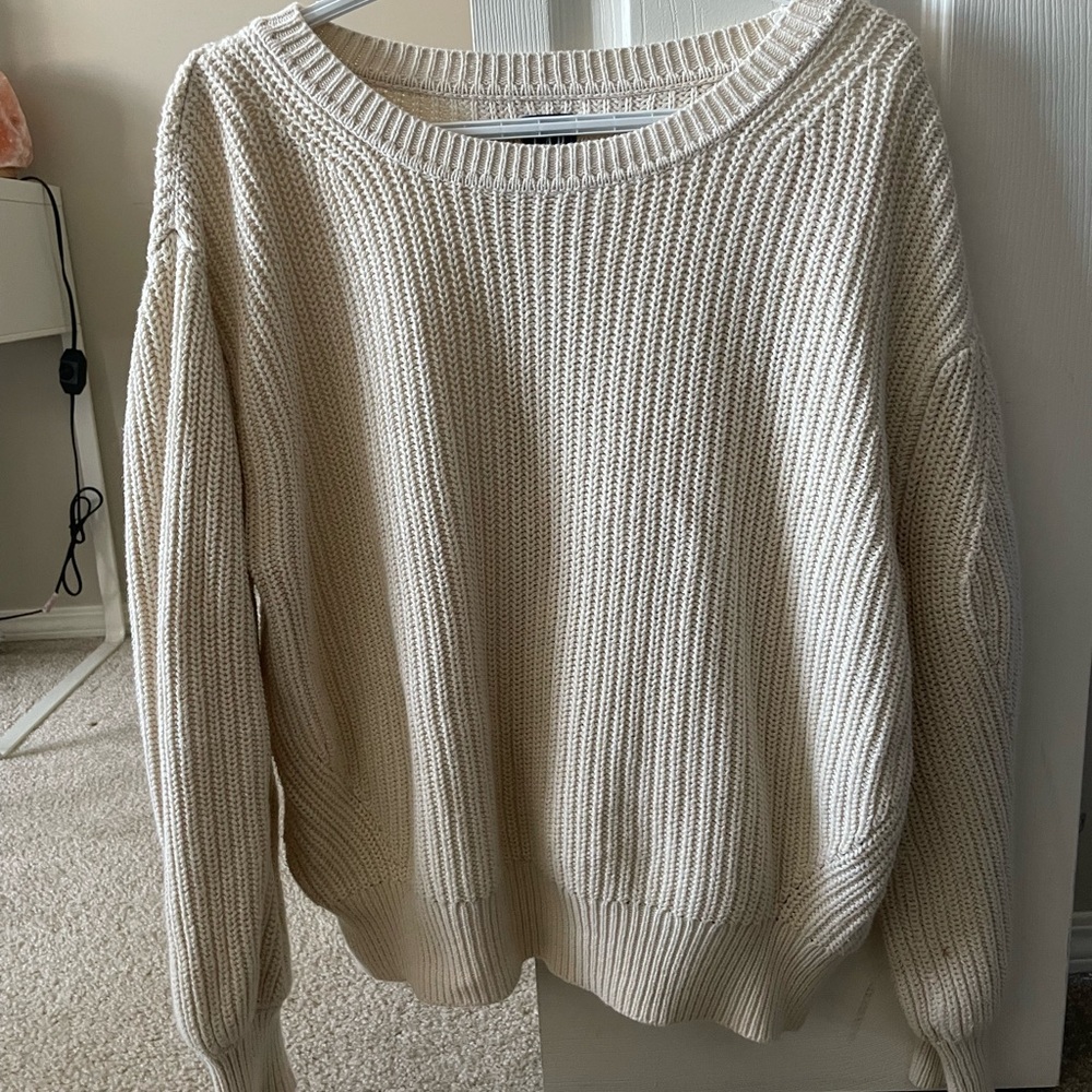 GAP Cream Crew Neck Sweater